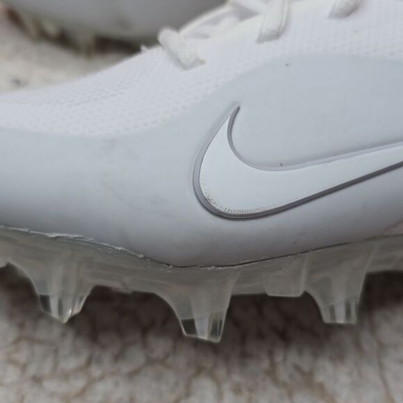 NIB Nike Men's Alpha Huarache8 Pro Lax Lacrosse Cleats Shoes White/Pure Platinum - Picture 7 of 11